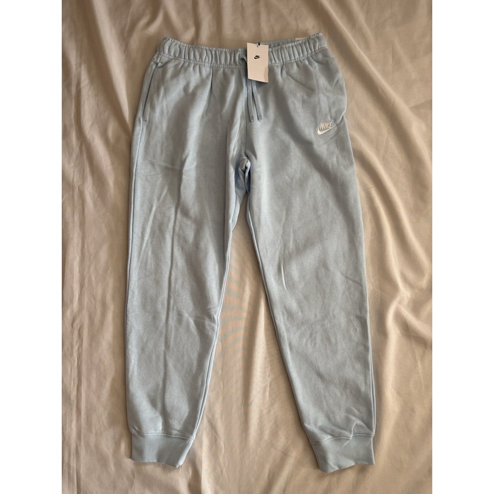 NEW Nike Joggers Sportswear Club Fleece Mid Rise Women's Size Large DQ5191 Blue